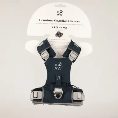 Arnés de paso Guardian — XS (2-4 kg) · Rock Grey · Obsidiana negra