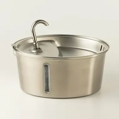 Fuente de agua eléctrica 2,5 L — Acero inoxidable 304 · alimentación USB
